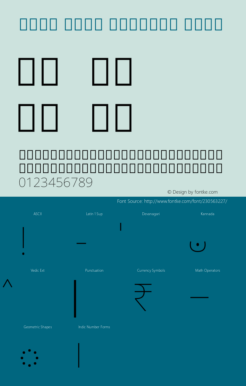 Noto Sans Kannada Thin Version 2.002图片样张