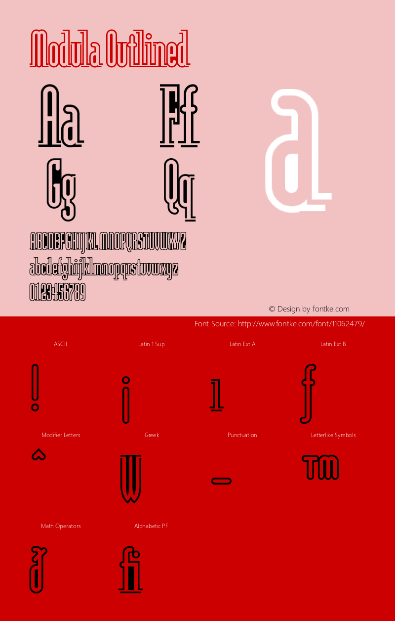 Modula Outlined Version 001.000图片样张