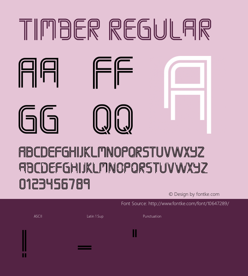 Timber Regular Version 1.00 February 4, 2015, initial release图片样张