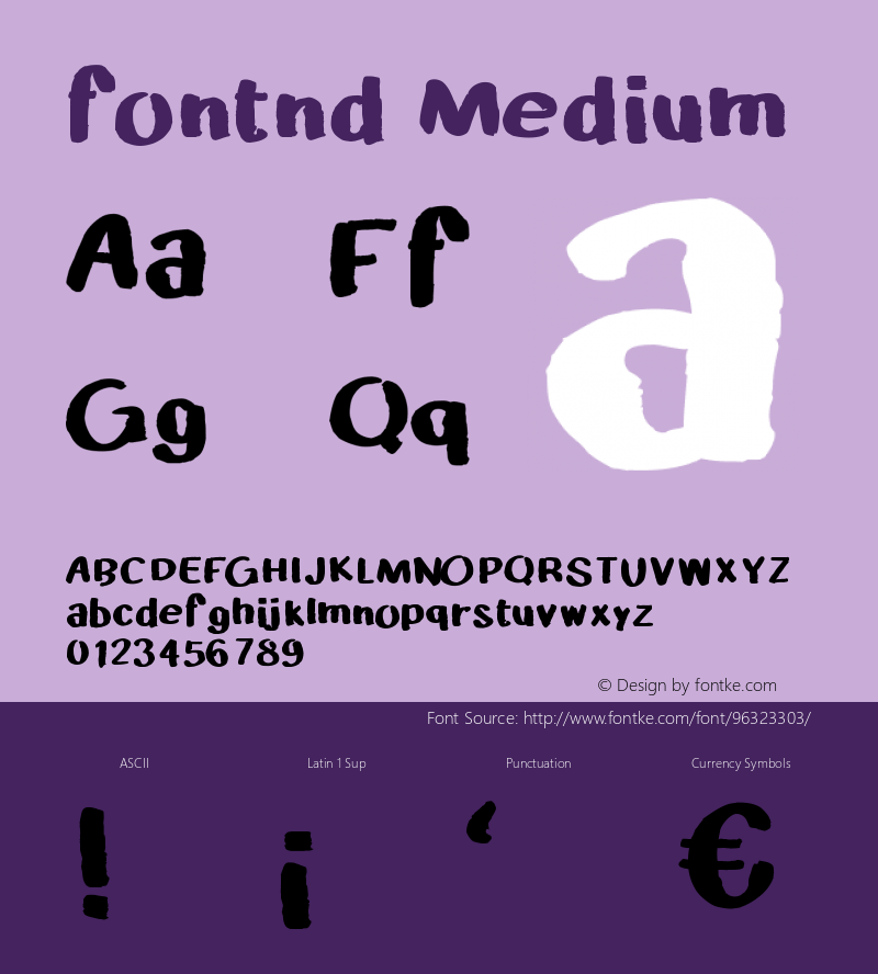 fontnd Version 001.000图片样张