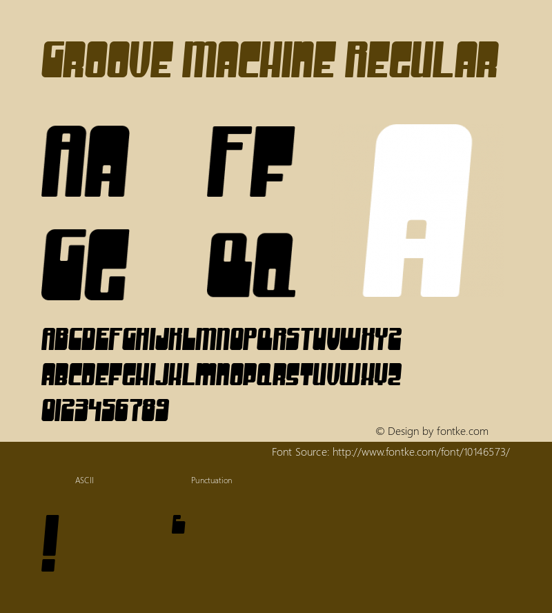 Groove Machine Regular Macromedia Fontographer 4.1.5 3/24/99图片样张