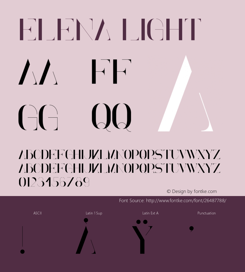 Elena Light Version 1.002;Fontself Maker 3.0.0-2图片样张