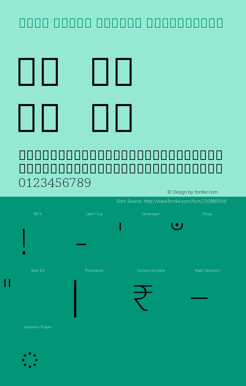 Noto Serif Telugu ExtraLight Version 2.002图片样张