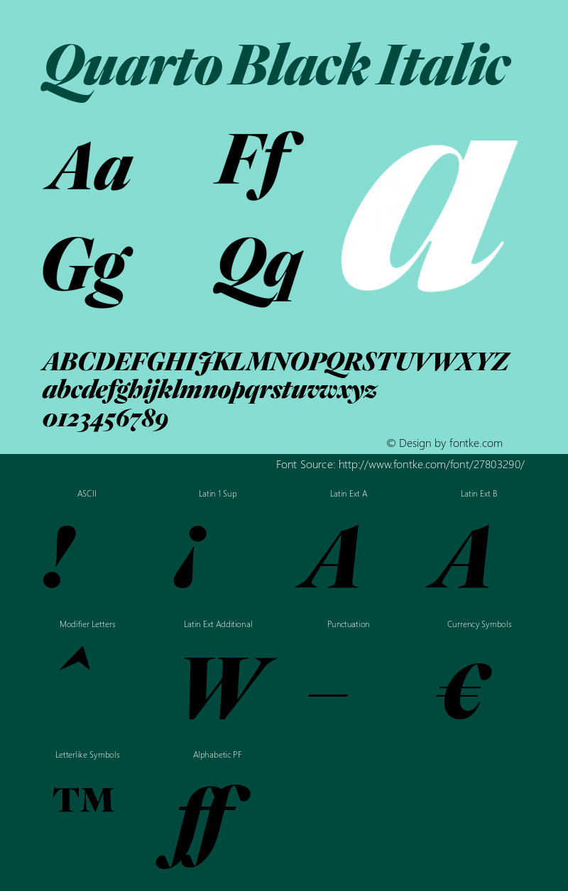 Quarto-BlackItalic Version 1.200图片样张