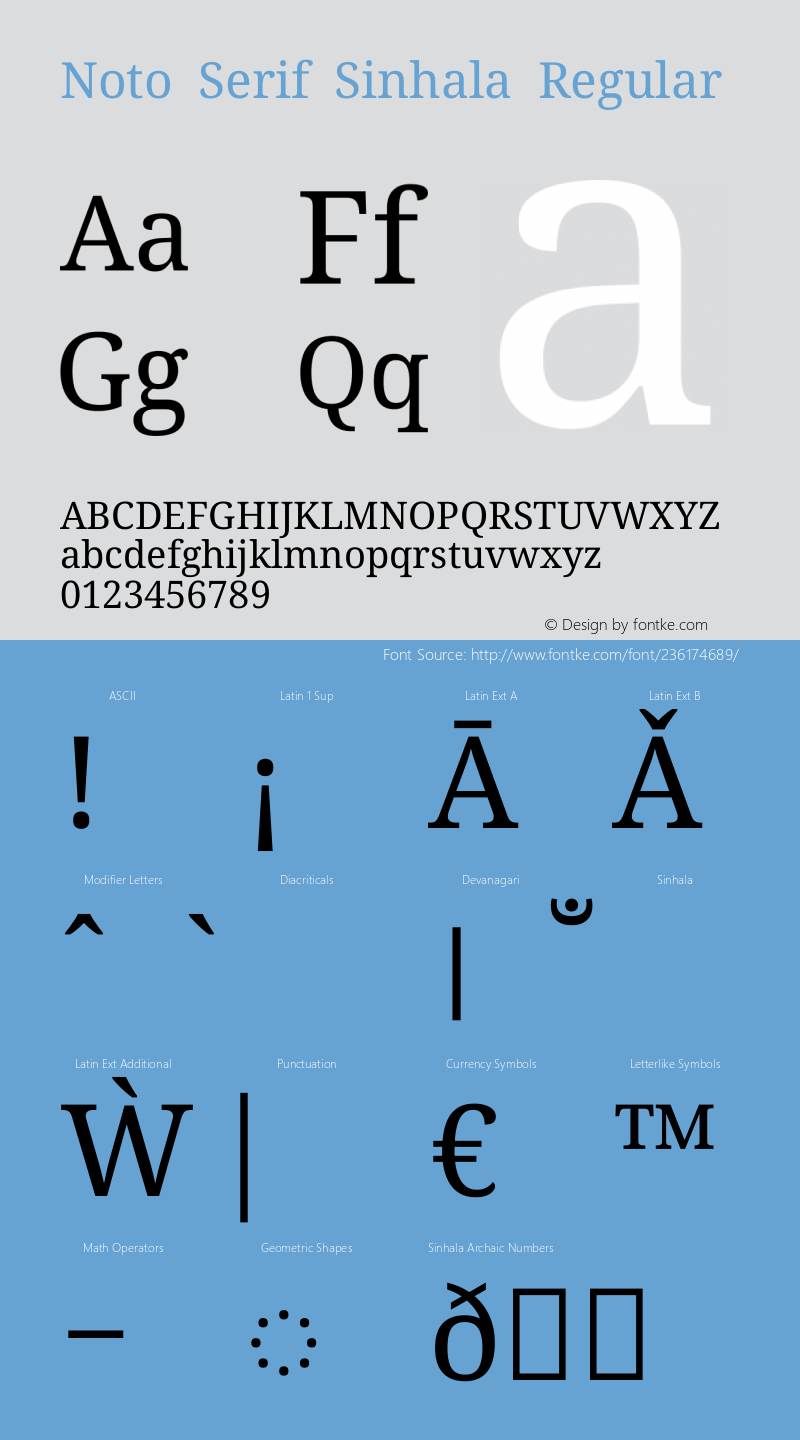 Noto Serif Sinhala Regular Version 2.006图片样张