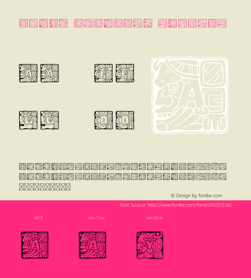 Aztec Initials Regular Version 1.001图片样张