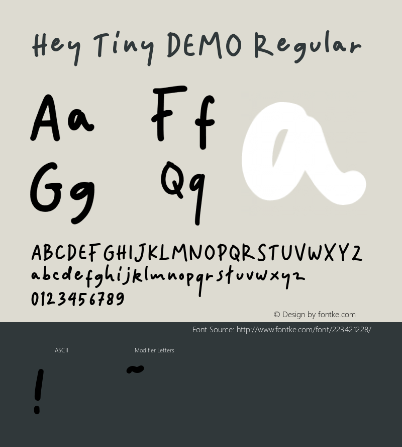 Hey Tiny DEMO Regular Version 1.000图片样张