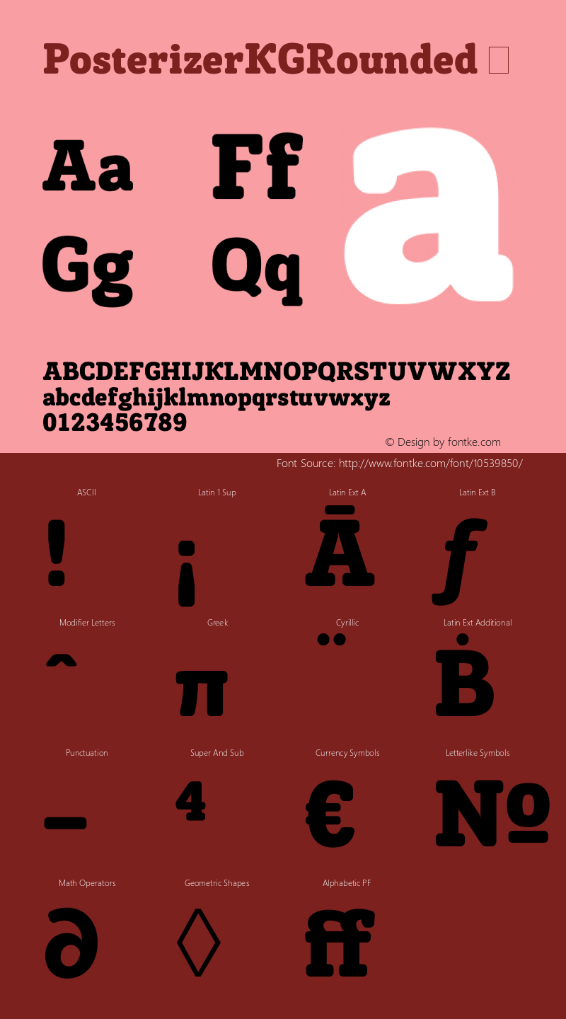 PosterizerKGRounded ☞ Version 1.000 2012 initial release;com.myfonts.posterizer-kg.rounded.regular.wfkit2.43MW图片样张