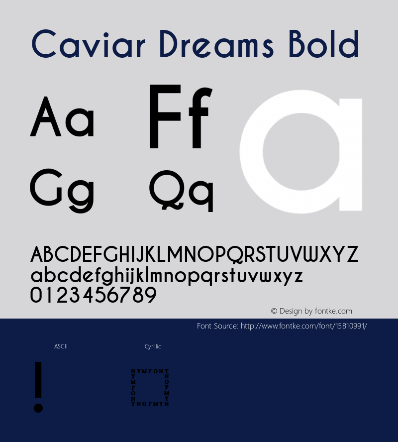 Caviar Dreams Bold Version 4.00 July 10, 2012; ttfautohint (v1.4.1)图片样张