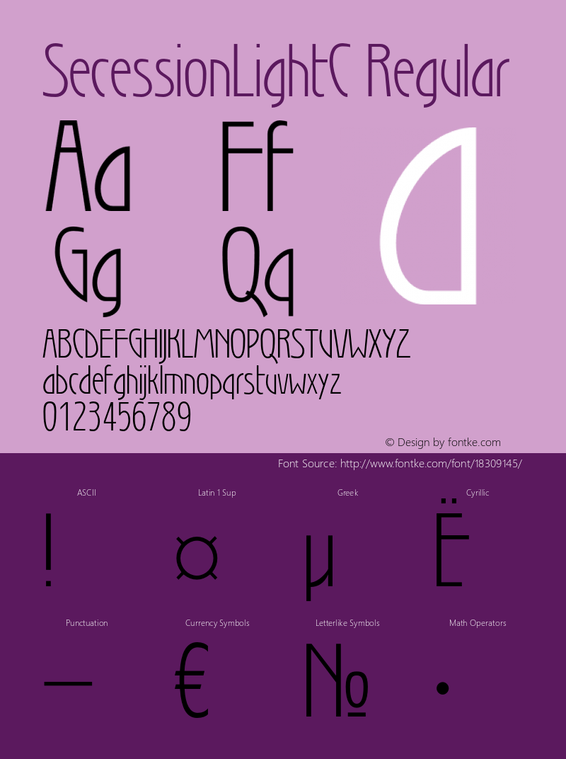 SecessionLightC Regular OTF 1.0;PS 1.000;Core 116;AOCW 1.0 161图片样张