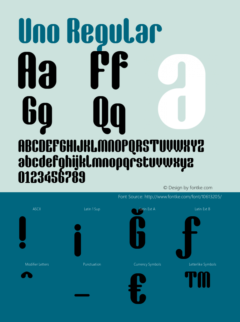 Uno Regular Version 1.000 2011 initial release;com.myfonts.easy.ahmet-altun.uno.bold.wfkit2.version.3Ds3图片样张