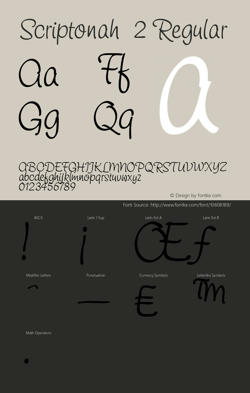 Scriptonah  2 Regular Version 1.0 ;com.myfonts.jonahfonts.scriptonah.light.wfkit2.3rgs图片样张