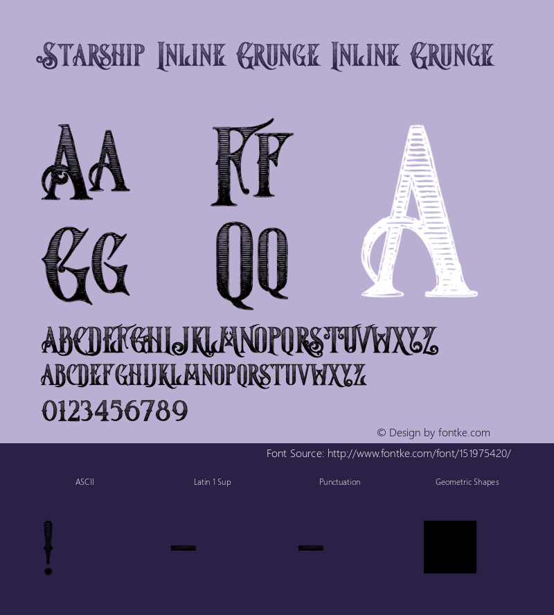 Starship Inline Grunge Inline Grunge Version 1.000图片样张