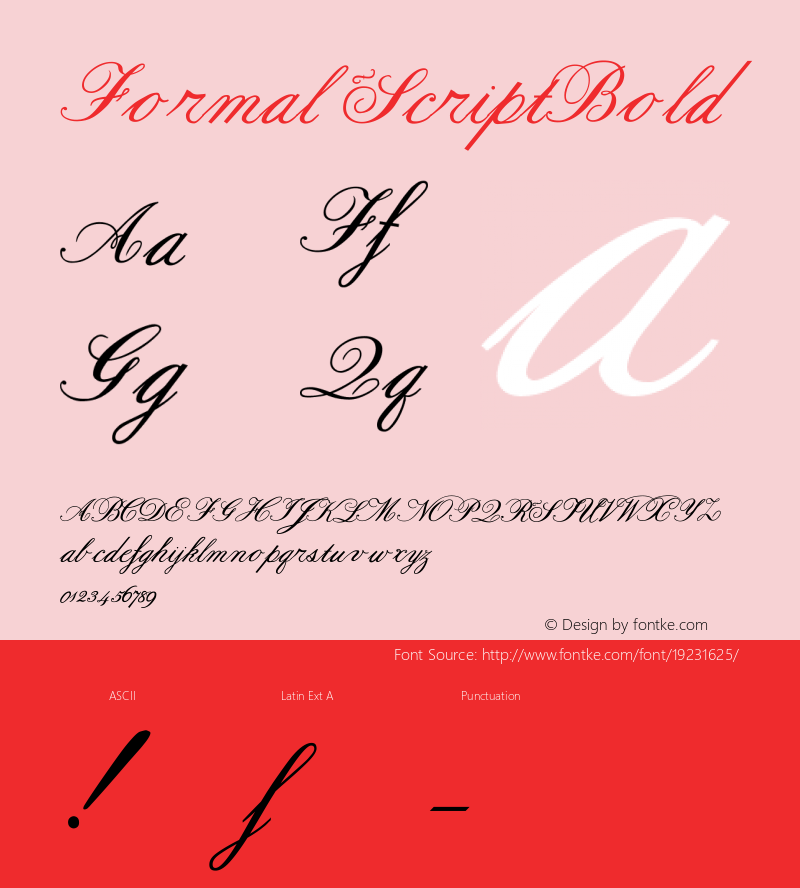 FormalScriptBold Version 001.000图片样张