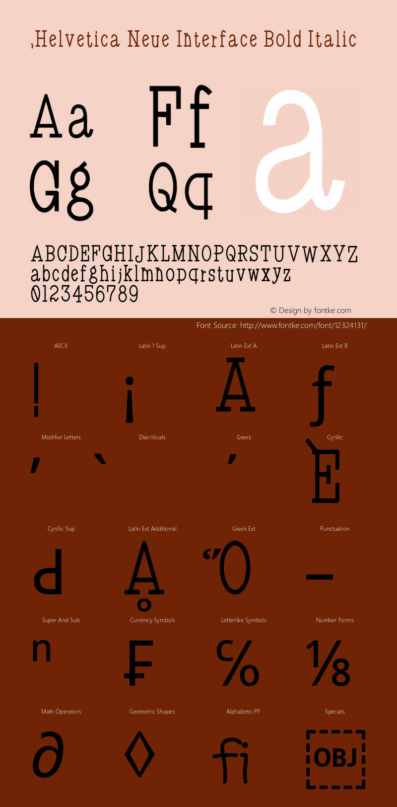 .Helvetica Neue Interface Bold Italic 10.0d35e1图片样张