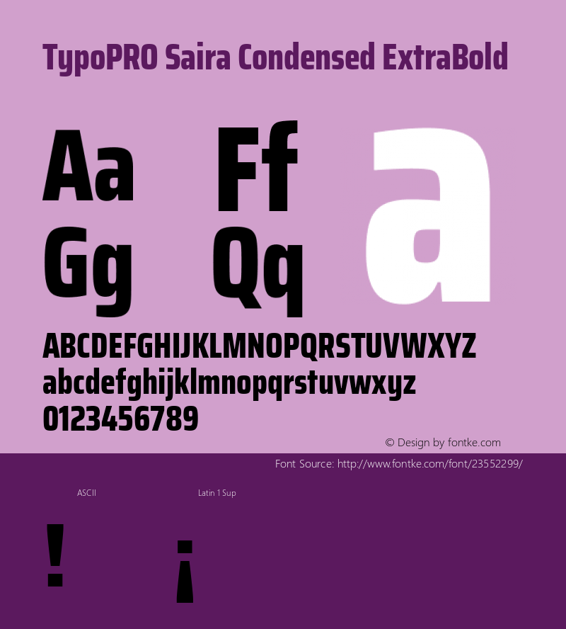 TypoPRO Saira Condensed ExtraBold Version 0.072图片样张