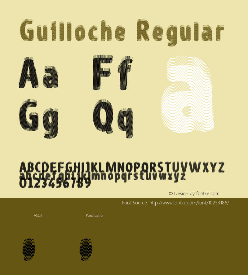 Guilloche Regular Version 1.00 January 10, 2010, initial release图片样张