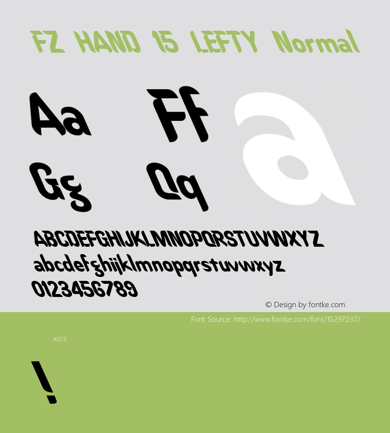 FZ HAND 15 LEFTY Normal 1.0 Fri Feb 11 05:37:20 1994图片样张