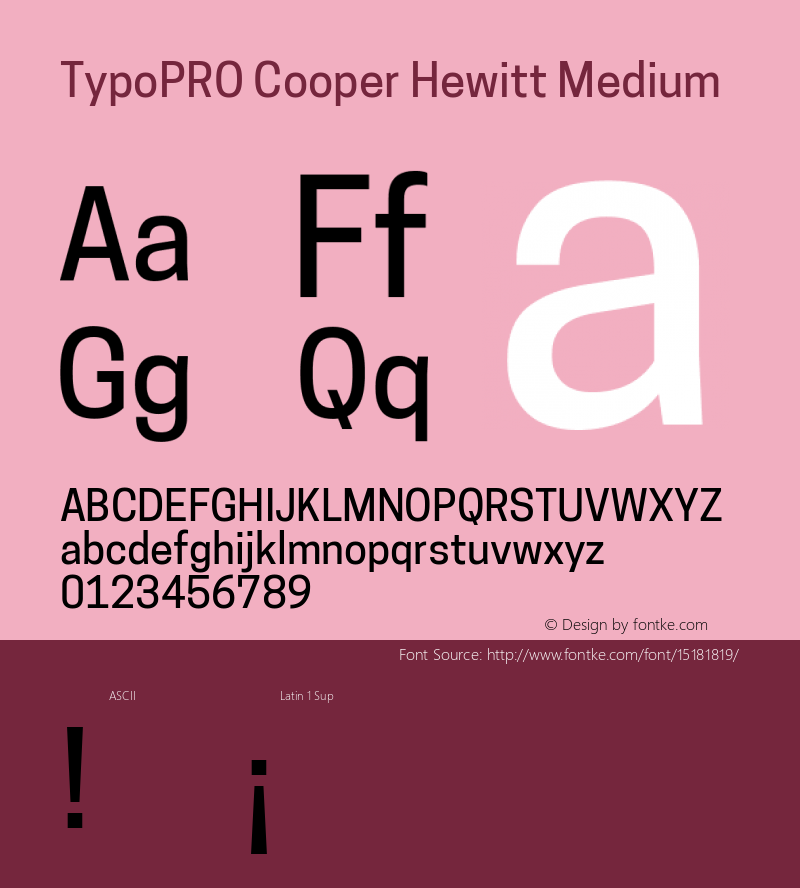 TypoPRO Cooper Hewitt Medium 1.000图片样张