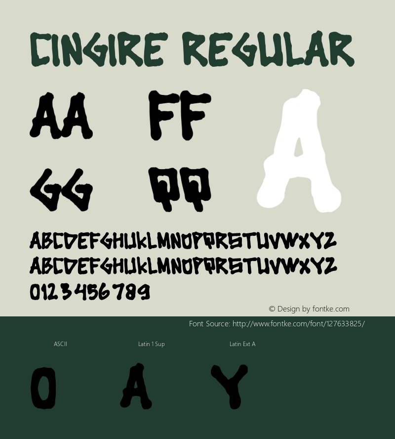 Cingire Version 1.001;Fontself Maker 3.5.2图片样张