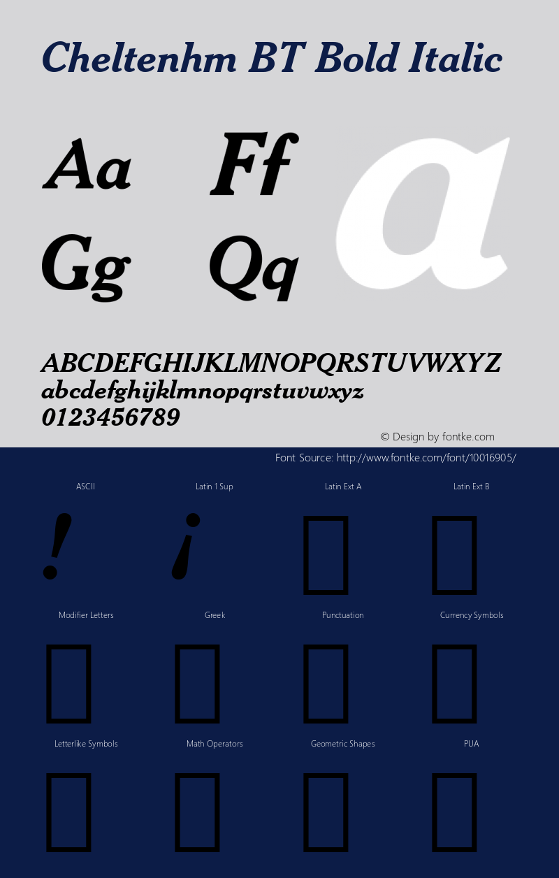 Cheltenhm BT Bold Italic mfgpctt-v4.4 Nov 27 1998图片样张