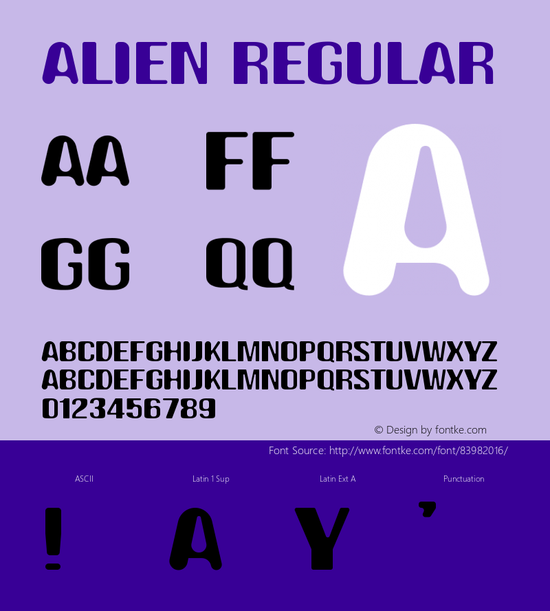 Alien Version 1.001;Fontself Maker 3.5.1图片样张