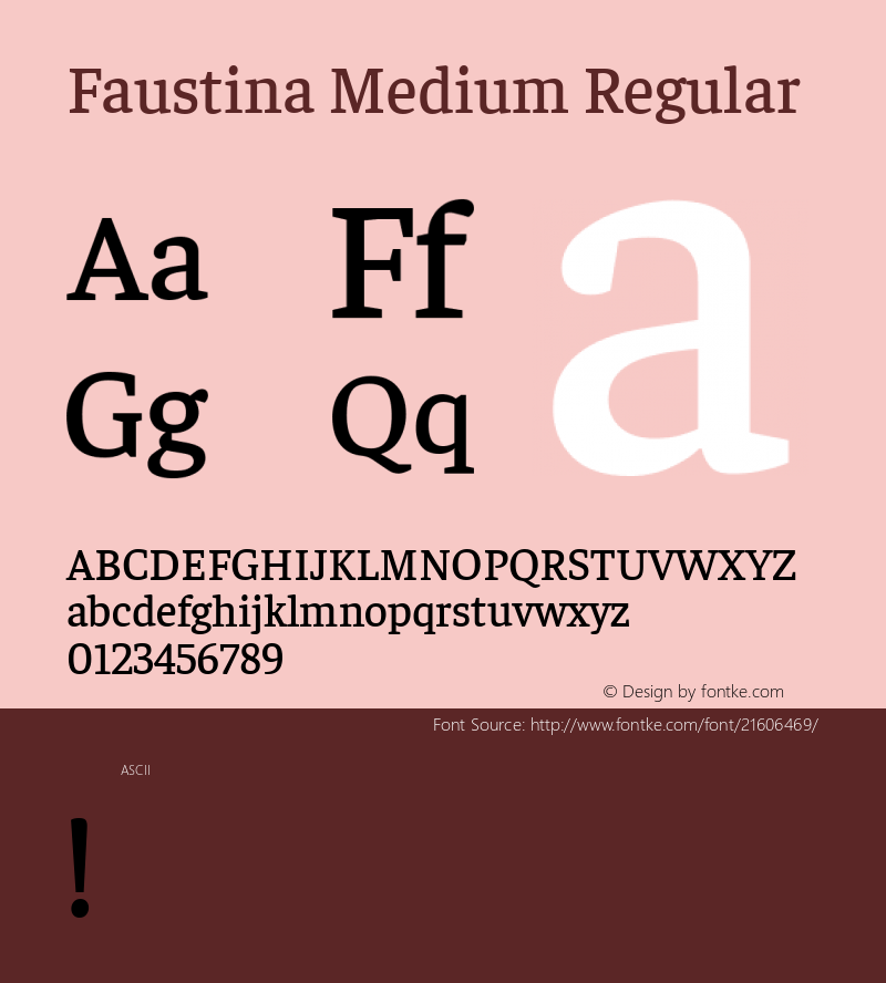 Faustina Medium Regular 图片样张
