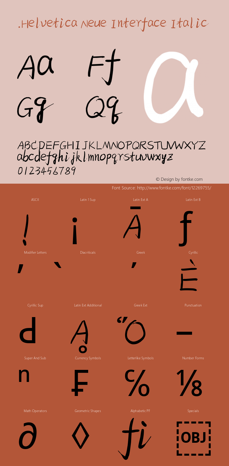 .Helvetica Neue Interface Italic 10.0d35e1图片样张