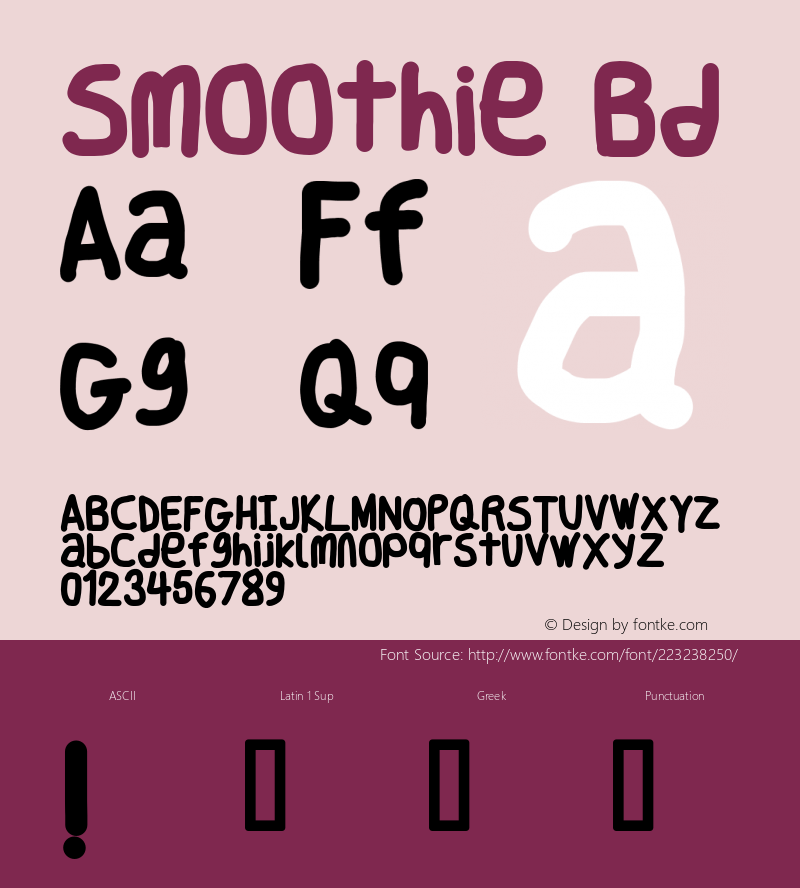 Smoothie Bold Version 0.8图片样张