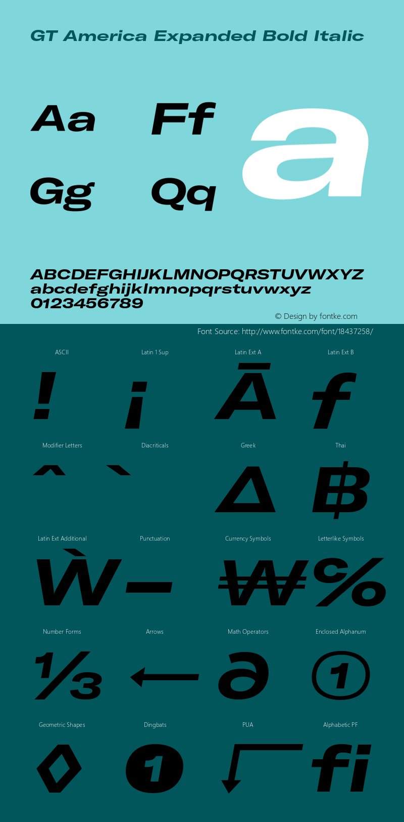 GT America Expanded Bold Italic Version 4.001;PS 004.001;hotconv 1.0.88;makeotf.lib2.5.64775图片样张