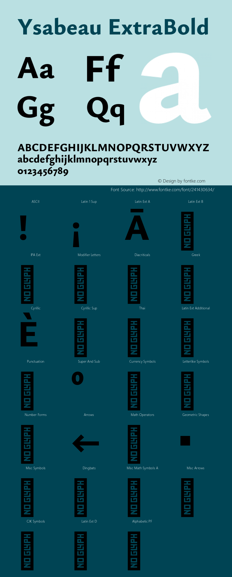Ysabeau ExtraBold Version 2.000;Glyphs 3.2 (3176)图片样张