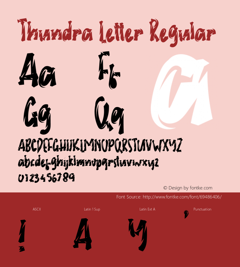 Thundra Letter Version 1.001;Fontself Maker 3.5.1图片样张