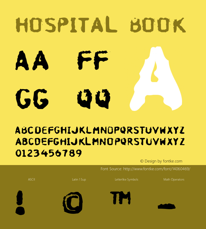 Hospital Book Version Macromedia Fontograp图片样张