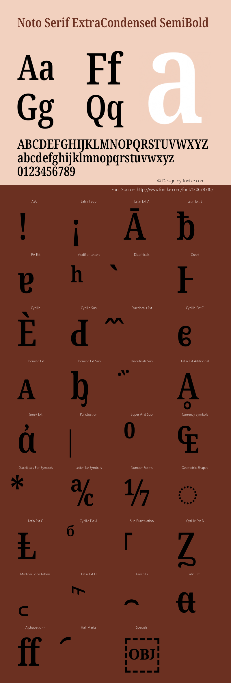 Noto Serif ExtraCondensed SemiBold Version 2.004图片样张