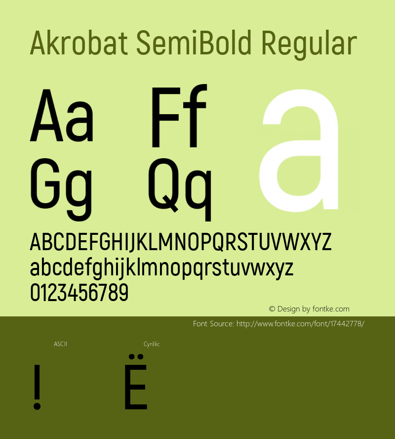 Akrobat SemiBold Regular Version 1.000;PS 001.000;hotconv 1.0.88;makeotf.lib2.5.64775; ttfautohint (v1.4.1)图片样张