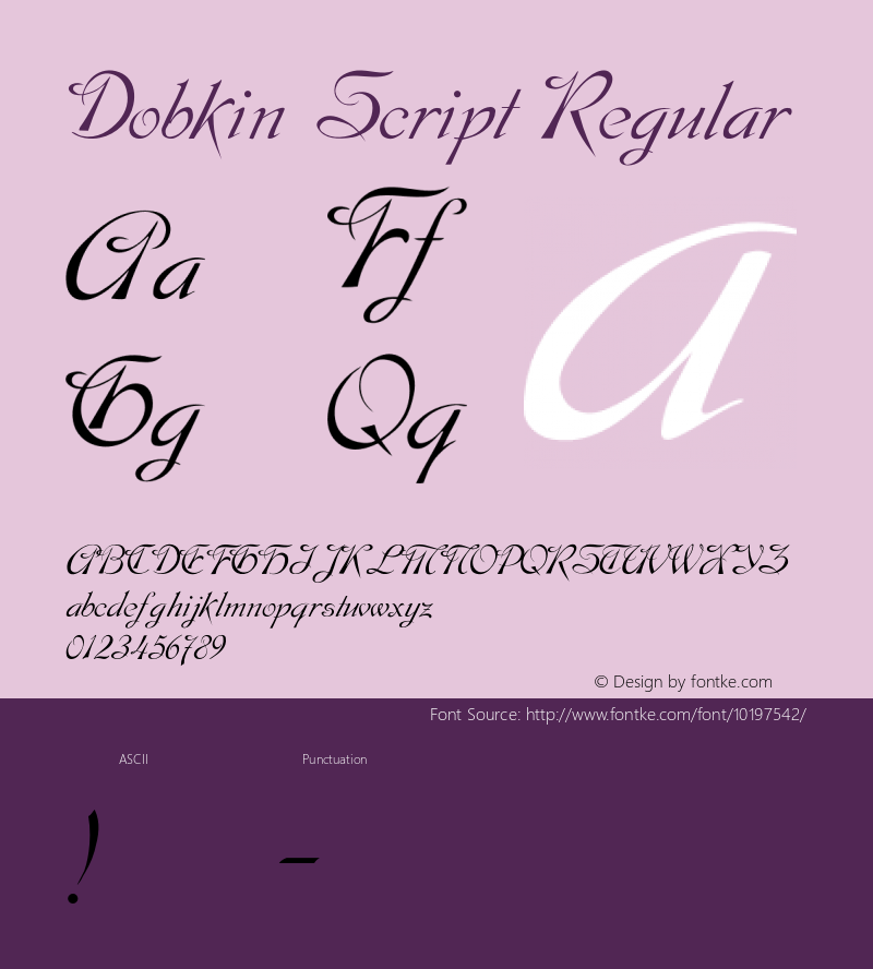 Dobkin Script Regular 001.000图片样张