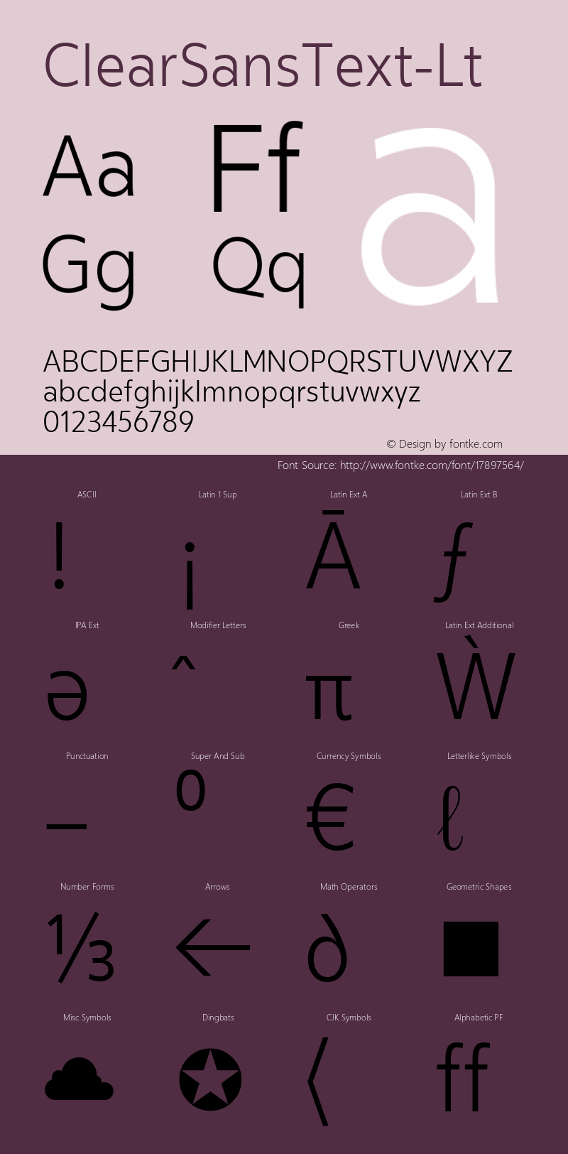 ClearSansText-Lt ☞ Version 001.000;com.myfonts.easy.positype.clear-sans-text.text-light.wfkit2.version.44Kd图片样张