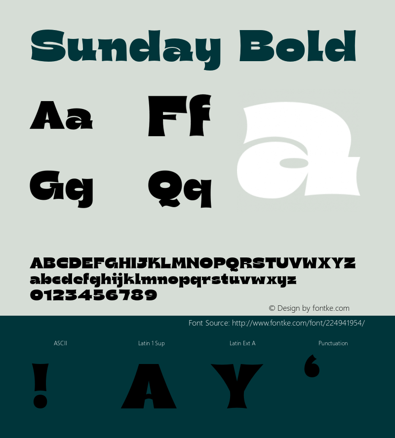 Sunday-Bold Version 1.0图片样张