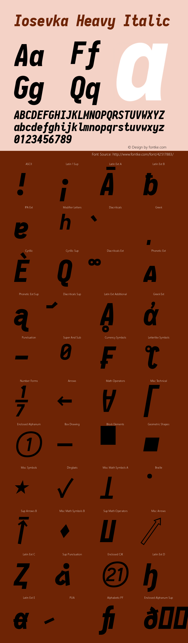 Iosevka Type Heavy Italic 2.3.2; ttfautohint (v1.8.3)图片样张