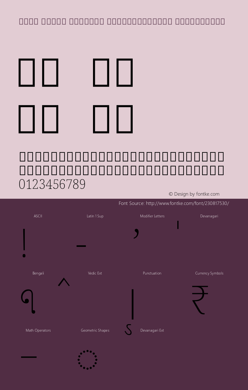 Noto Serif Bengali SemiCondensed ExtraLight Version 2.001图片样张