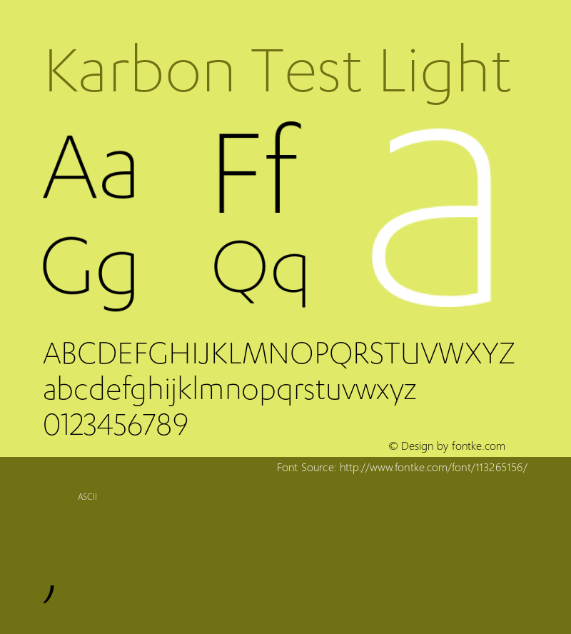 Karbon-LightTest Version 1.005;PS 1.000;hotconv 16.6.54;makeotf.lib2.5.65590;0图片样张