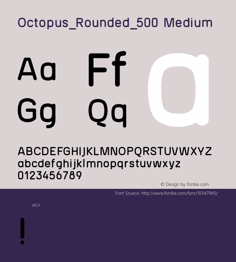 Octopus_Rounded_500 Medium Version 1.0图片样张