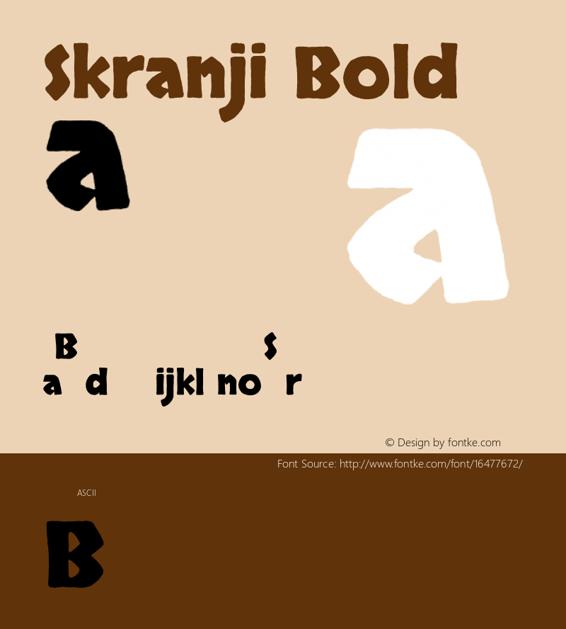 Skranji Bold Version 1.001图片样张