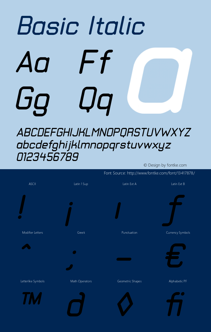 Basic Italic Version 001.000图片样张