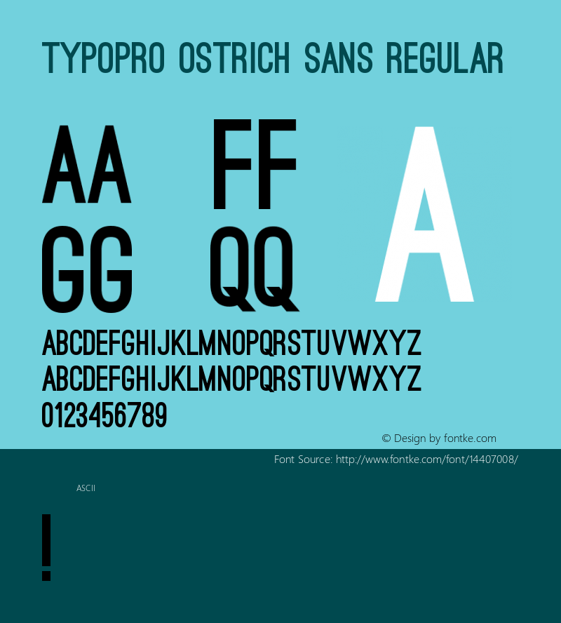 TypoPRO Ostrich Sans Regular Version 1.001;PS 001.001;hotconv 1.0.70;makeotf.lib2.5.58329图片样张