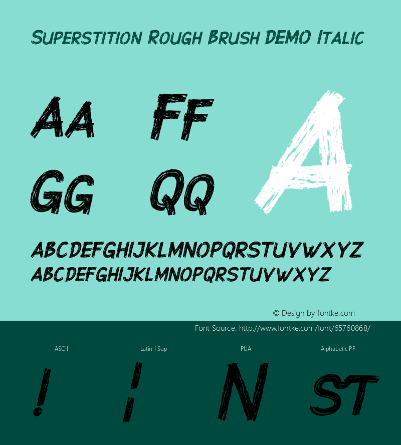 Superstition Rough Brush-DEMO I Version 1.000图片样张