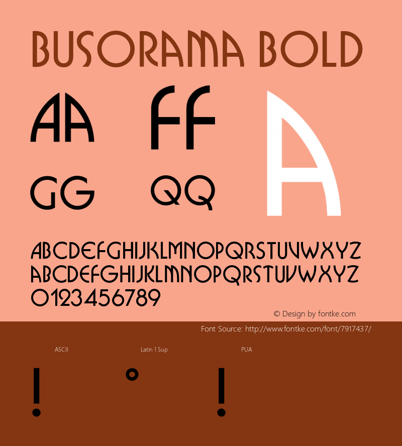 Busorama Bold Version 1.00图片样张