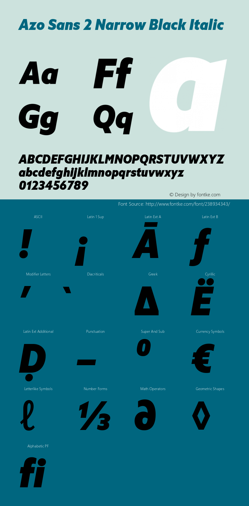 Azo Sans 2 Narrow Black Italic Version 2.003图片样张