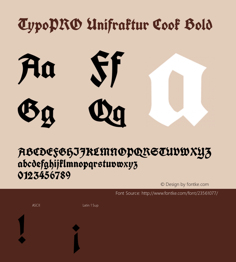 TypoPRO UnifrakturCook Version 2013-08-25图片样张