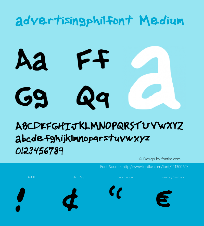 advertisingphilfont Medium Version 001.000图片样张